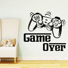Game Over Wall Decal Kids Boys Bedroom Nursery Playroom Teens Room Home Decoration Vinyl Wall Sticker Game Controller Mural S815 2024 - buy cheap