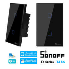 SONOFF T3 US TX-Series 433 WiFi Smart Home Switch 1/2/3C-TX Gangs Divided Into Swtich Compatible with eWelink ALexa Google Home 2024 - buy cheap