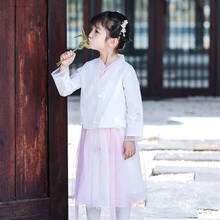 Girls Hanfu dress Children's Costume Clothing Chinese hanfu Retro Embroidery Hanfu chinese skirt Costume Daily Wearable Hanfu 2024 - buy cheap