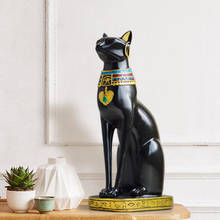 Figuritas de gato egipcio para decoración del hogar, estatua de gato egipcio para sala de estar, porche, dormitorio 2024 - compra barato