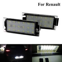 Luz LED blanca brillante para matrícula de coche, lámpara para Renault Megane 2 Clio Laguna 2 Megane 3 Twingo Master Vel Satis, 2 uds. 2024 - compra barato
