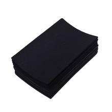 Tela de fieltro negra para costura, tejido de poliéster artesanal, hecho a mano, 10x15cm, 40 unids/lote 2024 - compra barato