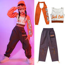 2021 Girls Hip Hop Dance Costumes For Kids Children Fashion Loose Hiphop Suit Jazz Performance Costumes Rave Clothes DN8184 2024 - buy cheap