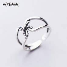WYEAIIR Silver Color Retro Thai Silver Double Knot Cross Female Resizable Opening Rings 2024 - buy cheap