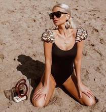 Novo bodysuit sexy com babados, moda praia feminina, babado, estilo celebridade, 2020 2024 - compre barato