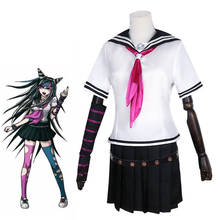 High Quality Cosplay DanganRonpa Anime Periphery Mioda Ibuki Sailor Suit Skirt Solid Color Payment Card Holder Costume Set 2024 - buy cheap