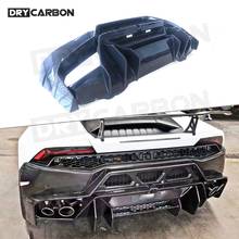 Carbon Fiber Rear Lip Diffuser Spoiler for Lamborghini Huracan LP610 Rear Bumper Spoiler Car Styling Back Diffuser 2014 - 2019 2024 - buy cheap