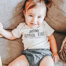 Human Kind Be Both Baby Summer Short Sleeve Bodysuits Toddler Unisex Junpsuit Baby Boys Girls Playsuit Soft Onesie Drop Ship 2024 - buy cheap