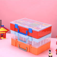 Caja transparente multicapa Extra grande, caja de almacenamiento Lego, bloques de construcción, juguete, compartimiento de clasificación de piezas pequeñas de partículas fini 2024 - compra barato