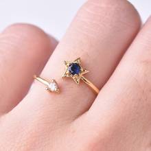 High Quality Cute Small Cubic Zircon Star Ring for Women Adjustable Ring  Rose Gold Color Jewelry 2024 - buy cheap