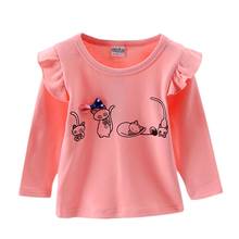 Children Clothes Autumn Spring Baby clothes Girls Tops Cartoon Cotton Girls T-shirt Baby Long Sleeve Tees For Kid 2024 - buy cheap
