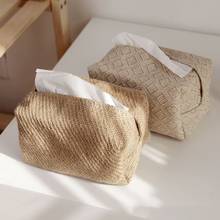 Cotton Linen Cloth Art Desktop Tissue Box Simple Household Storage Removable Paper Holder Napkins Case Home Small Items 2024 - buy cheap