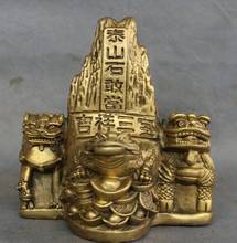 323     Chinese Brass Hill YuanBao Coin Lion PiXiu Dragon Kylin Hoptoad Toad Statue 2024 - buy cheap