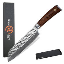 GRANDSHARP-cuchillo de cocina de Damasco vg10 Santoku, herramienta de cocina profesional de Chef de acero inoxidable, japonés, caja de regalo 2024 - compra barato