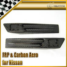 Emblema automotivo para nissan r35, kit de reposição de emblema em fibra de carbono brilhante para fender, com emblema gtr 2024 - compre barato