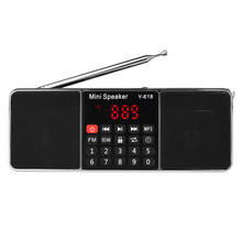 Mini Radio Fm Digital portátil, reproductor de Audio Mp3, Dual de altavoz estéreo 3W, pantalla de 2 pulgadas, pantalla de alta calidad, Y-618 2024 - compra barato