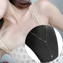 Europe And The United States Hot Fashion New Necklace Wild Crystal Gold Necklace Clavicle Chain Ladies Necklace Wholesale 2024 - buy cheap