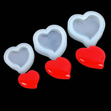 Molde de silicone em formato de coração, adorável, de resina de silicone, forma de cupcake, chocolate, fondant, ferramentas de decoração de bolo 2024 - compre barato