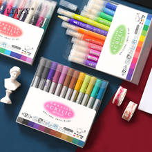 LITZY 12pcs Acrylic Marker Pen Set Waterproof Graffiti Highlighter Pens For Journal Drawing Art Planner Stationery Supplies Gift 2024 - buy cheap