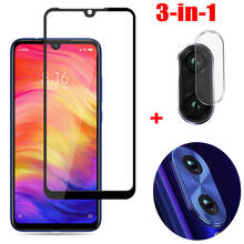 3-in-1 Screen Protective Glass for xiaomi redmi note 7 Luxury Camera Lens Protector For redmi note7 Original Tempered glass film 2024 - buy cheap