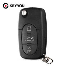 KEYYOU-funda de llave de coche con tapa de 5x3 botones, carcasa Fob para Audi TT A4 A6 A8 Quattro con cuchilla CR1620, soporte de batería 2024 - compra barato