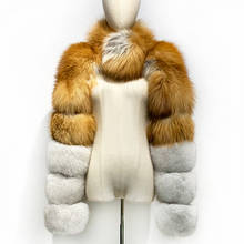 Женская куртка из натурального меха, Женский рукав из натурального Лисьего меха 2024 - купить недорого
