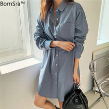 Spring 2021 Oversized Button Up Shirts Women Blouses Blue Collar Poplin Shirt Long Sleeve Plus Size Ladies Tops Pocket 2024 - buy cheap