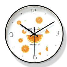 Скандинавские бесшумные настенные часы, простые креативные металлические часы для гостиной, настенные часы Reloj, настенные часы для декора дома, кухонные настенные часы MM60WC 2024 - купить недорого