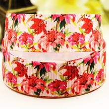 22mm 25mm 38mm 75mm Flowers Cartoon printed Grosgrain Ribbon party decoration 10 Yards X-03335 2024 - buy cheap