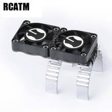 Radiador de inducción de calor para Motor, modelo Rock Crawler, ventilador doble de refrigeración transparente # Gax0059/B para 1/10 RC Crawler car Traxxas TRX4 2024 - compra barato