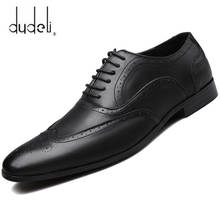 Zapatos de vestir de oficina Oxford para Hombre, zapatillas clásicas de negocios, formales, de punta estrecha, de cuero, novedad 2024 - compra barato