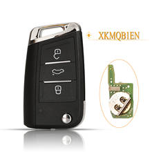 Kutery-llave de coche de Control remoto Universal, 3 botones, para Xhorse VVDI/VVDI 2 Fit VW MQB Style Fob XKMQB1EN 2024 - compra barato