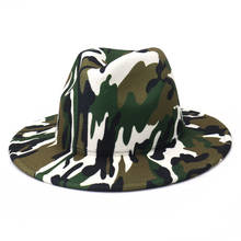 Шляпа-федора Мужская камуфляжная с большими полями, в стиле милитари 2024 - купить недорого