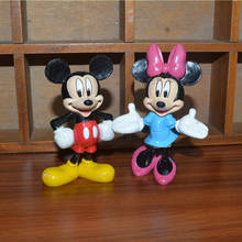 12PCS 8cm Disney Mickey House Mickey Mouse Minnie classic doll model ornaments collection ornaments 2024 - buy cheap