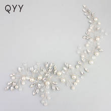 QYY 2019 Handmade Simulated-pearl Crystal Hair Ornaments Jewelry Wedding Headband Bridal Headpieces Hair Accessories for Women 2024 - buy cheap