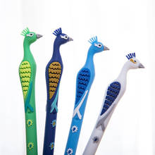 Ellen Brook 1 Pcs Cute Cartoon Peacock Silicon Gel Pens Kawaii Stationery Material Office School Supplies Kids Gifts 2024 - buy cheap