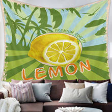 Summer Tropical Lemon Tapestry Bedroom Home Decoration Wall Blanket Tapestry Bedroom Wall Hanging Yoga Mat 2024 - buy cheap