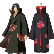 Hot Sale Anime Naruto Akatsuki /Uchiha Itachi Cosplay Halloween Christmas Party Costume Naruto Cloak Cape  necklace  ring 2024 - buy cheap