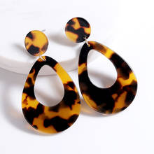 New Hollow Water Drop Tortoiseshell Earrings For Women Leopard Acrylic Dangle Earrings Jewelry Gifts boucle d'oreille femme 2021 2024 - buy cheap