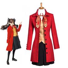 Anime fate stay night cosplay rin tohsaka trajes de halloween traje para as mulheres trench coat colete saia conjunto completo traje cosplay 2024 - compre barato