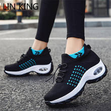 LIN KING Plus Size 43 Women Sneakers Breathable Walking Mesh Casual Shoes Woman Fashion Vulcanize Shoes Slip On Tenis Feminino 2024 - buy cheap