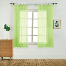 100CM *130CM Solid Color Sheer Curtain Window Tulle Curtain For Living Room String Curtains Drape Panel Sheer Bedroom 2024 - buy cheap