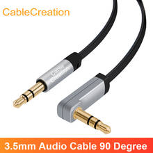 CableCreation 3.5mm Jack Cable Aux Cable Male to Male Auxiliary Audio Stereo Cord 90 Degree For Samsung S10 Car Headphone 2024 - buy cheap