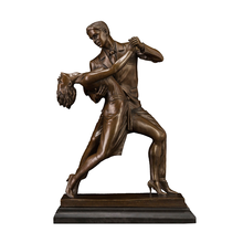 Casal de bronze dança escultura estátua arte homem romântico mulher estatueta dia dos namorados presentes aniversário decoração casamento 2024 - compre barato