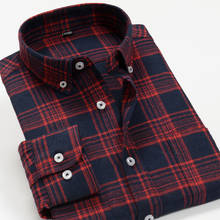 Camisa xadrez clássica plus size 12 cores, camisa profissional de primavera 2021, roupa de marca jovem casual e solta 2024 - compre barato