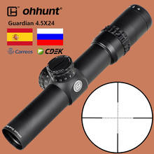 Ohhunt 4.5x24 compacto caça riflescope 1/2 meia mil ponto fio retículo mira óptica com torres redefinir tactical rifle scope 2024 - compre barato