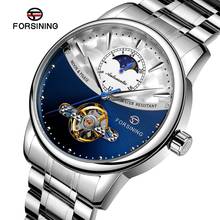 Fashion Brand FORSINING Automatic Mechanical Men Watch Stainless steel Skeleton Dial Waterproof Wristwatch Relogio Masculino 2024 - buy cheap