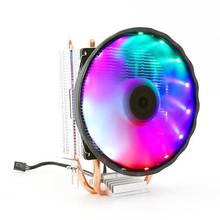 Double Copper Pipe CPU Cooler Silent Radiator RGB LED Colorful Light Heatsink Cooling Fan Desktop Computer Accessories 2024 - buy cheap