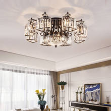 Lámpara de techo moderna de cristal para sala de estar, luz led de ambiente Simple de lujo, nueva lámpara de techo redonda Led para dormitorio 2024 - compra barato
