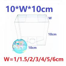 Caja de PVC transparente de 10 x W x 10cm para Cupcake, contenedor de dulces, suministros de decoración para fiestas de boda 2024 - compra barato